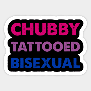 Chubby Tattooed Bisexual Sticker